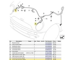 BMW Mini Cooper R50 R52 R53 priekinių žibintų ploviklio dangtelis dešinysis originalus 63126922156