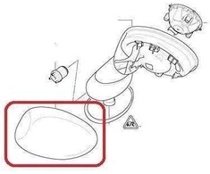 BMW MINI COOPER R50 R52 R53 veidrodėlio dangtelis, gruntuotas, kairysis N/S originalus 7030635