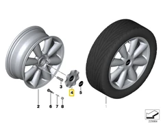 BMW Mini Countryman R60 Ratlankio Dangtelis Orbit Pilkas Originalus 36109813648
