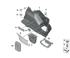 BMW MINI F20 F20 F21 F22 F87 BAGAŽINĖS LAIKYMO ĮTAISAS SURIŠIMO ŽIEDAS ORIGINALUS 51477271174
