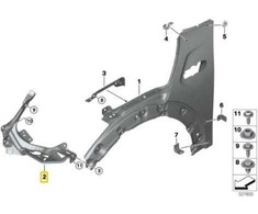 BMW MINI F55 F56 Cabrio F57 Priekinio dešiniojo žibinto laikiklis 51647301600 Originalus