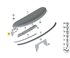Bmw Mini F56 Dešinysis Galinis Spoilerio Dangtis Originalus 51627360326