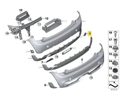 Bmw Mini F56 F57 Galinio Dešiniojo Towing Lug Originalus 51317380022