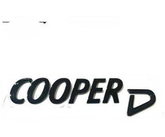 BMW MINI Juodas COOPER D BAGAŽINĖS EMBLEMA 51142465248 ORIGINALUS