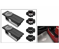 BMW MINI LED prožektorių žibintų rinkinys Durų įėjimo žibintai JCW logotipas Originalūs 63312414106