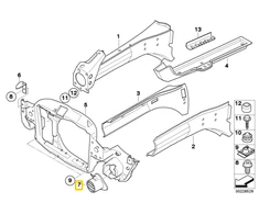 Bmw Mini R50 R53 Abdeckblende Nebelscheinwerfer Originalus 51711481435