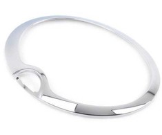 BMW MINI R52 kairės pusės chromuotas priekinių žibintų apdailos žiedas originalus 63126917837