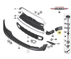 Bmw Mini R56 R55 R57 R58 R59 Galinio Dešinio Bremzlukanalas Originalus 51747266548