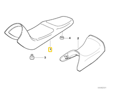 BMW Motorrad Žemas Juodas Sėdynė R13 - 52532345736