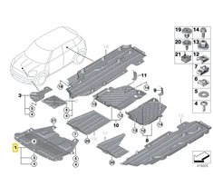 Bmw Motorraumabschirmung Mini Countryman R60 Paceman R61 2010 2016 Originalus 51759807730