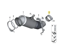 Bmw Mufflerio Klampas F20 F21 F30 F31 Originalus 18309884107