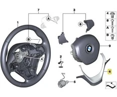 BMW NAUJA ORIGINALI 1 2 3 4 SERIJOS F20 F30 VAIRO Juodas/CHROMO APDAILOS 6854776