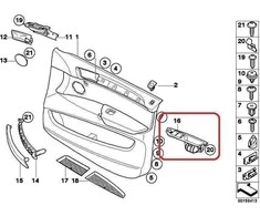 Bmw Naujas E70 E71 Priekinės Durys Išpjovos Laikiklio Apdaila Smėlio Spalvos Dešinė RHD 6975780