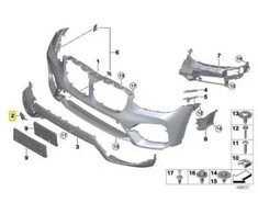 BMW Naujas Originalus X3 SERIJA G01 Priekinis Bamperis Tralo Kabliuko Akių Dangtelis 8064606 OEM