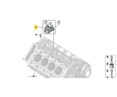 BMW Oil return cover Originalus 11428611686 5' G30 (10/2015 — 12/2019) 5' F90 M5 (01/2016 — 12/2019) 7' G11 (10/2014 — 02/2019) 7' G11 LCI (01/2018 — 12/2019) 7' G12 (10/2014 — 02/2019) 7' G12 LCI (01/2018 — 12/2019) 8' G14 (10/2017 — 12/2019) 8' F91 M8 (11/2017 — 12/2019) 8' G15 (10