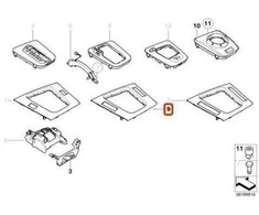 BMW Originalus Centrinio Konsolės Pavarų Svirties Apskritimas Titan E46 3 Serija 51167904342