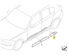 BMW Originalus Durų Apdailos Juostos Galinė Kairė E87 1 Serija 51477906819