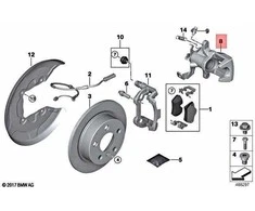 BMW Originalus MINI Cooper Jcw One F55 F56 F57 D S STABDŽIŲ KALIPERIO KORPUSAS 34216865656
