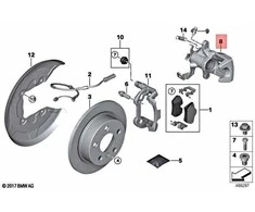 BMW Originalus MINI Cooper Jcw One F55 F56 F57 D S STABDŽIŲ KALIPERIO KORPUSAS 34216865656