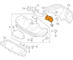 BMW originalus variklio oro įsiurbimo žarna kairė 13717638569