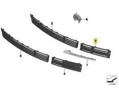 Bmw Oro Gamyklos Dešinysis Atviras Oro Įtraukimo Grilis 51117295276