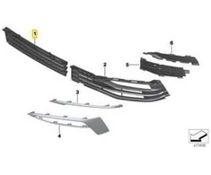 Bmw Oro Grilio Angos Priemimas Vidurys 5 G30 G31 51117385267