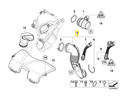 Bmw Oro Įsiurbimo Žarna E81 E87 E88 E82 E90 E91 X1 Originalus 13717810135