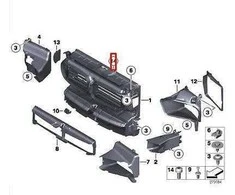 Bmw Oro Šaldytuvo Vėdinimo Kanalas 5 F10 F11 Originalus 51747224662
