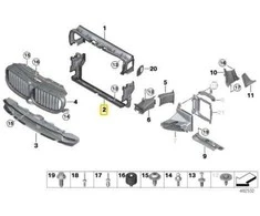 BMW Oro Šilumos Vamzdis Apatinis 7 G11 G12 Originalus 51747359797