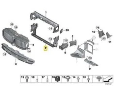 BMW Oro Šilumos Vamzdis Apatinis 7 G11 G12 Originalus 51747359797