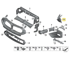 Bmw Oro Švytėjimo Įrenginys Dešinysis F91 F92 M8 51138074834