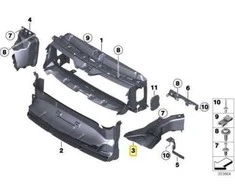 BMW Oro Vaizdo Šoninis Kairysis 3 F30 F31 51747396939 Originalus