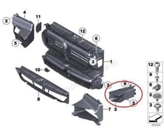 BMW Oro Vaizdu Degtukas Kairysis 5 F10 F11 Originalus 51747331783