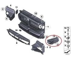 BMW Oro Vaizdu Degtukas Kairysis 5 F10 F11 Originalus 51747331783
