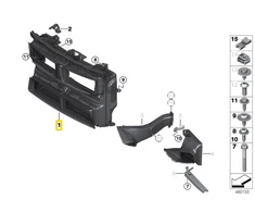 BMW Oro Vėdinimo Kanalo Vaištas X1 F48 2014 2019 Originalus 51748068904