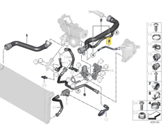 BMW Oro Vėsinimo Šlaunis 5 F07 GT F10 F11 17127809816