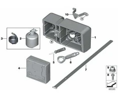 BMW Padangų Pripūtimo Butelis F20 F21 F22 F23 F45 F46 I01 I12 X1 F48 Originalus 71106888308