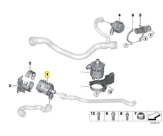 Bmw Pagalbinis Vandens Siurblis G30 G31 G32 Originalus 11518638237