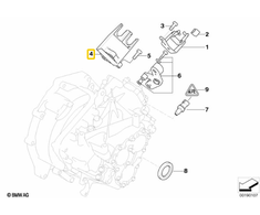 BMW Pavarų Peregimo Kabelio Tvirtinimo Šarnyras Originalus 23117509737