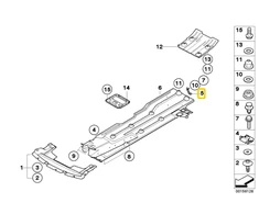 BMW Pilvo Panelės Kairysis Stiklo Įrėminas MINI R53 R56 R55 Originalus 51752753165