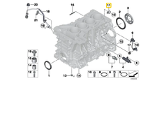 BMW Klopfsensor 5 F07 GT F10 F11 6 F06 F12 F13 7 F01 F02 F03 X5 E70 X6 E71 Originalus 13627577034