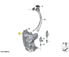 Bmw Ploviklio Skysčio Rezervuaras Originalus 61667403904