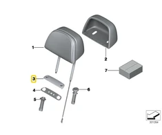 BMW Priekinės Sėdymo Galvos Atnaujinimo Danga G30 G31 G32 G11 G12 Originalus 52107405714