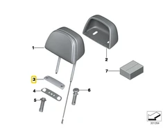 BMW Priekinės Sėdymo Galvos Atnaujinimo Danga G30 G31 G32 G11 G12 Originalus 52107405714