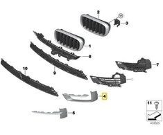 Bmw X5 F15 Dešinė Šoninė Grotelė Originalus 51117308044