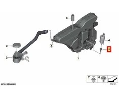BMW priekinio stiklo plovimo siurblio filtras F40 F44 G20 G21 G29 Genuine 61669465516