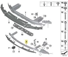 Bmw Priekinis Apatinis Stiklo Laikiklis 7 G11 G12 Originalus 51118061340