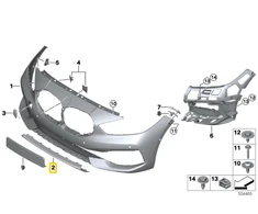 BMW Priekinis Bumperio Poveikio Juosta 1 F40 51117475986