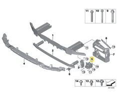 BMW Priekinis Dešinysis Adapteris X3 G01 X4 G02 Originalus 51117473458