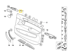 BMW Priekinis Dešinysis Durų Rankenas X6 E71 E72 Originalus 51219112430